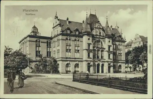 Ansichtskarte Pforzheim Saalbau 1924 