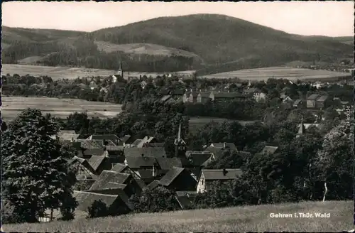 Ansichtskarte Gehren Blick auf die Stadt 1960 