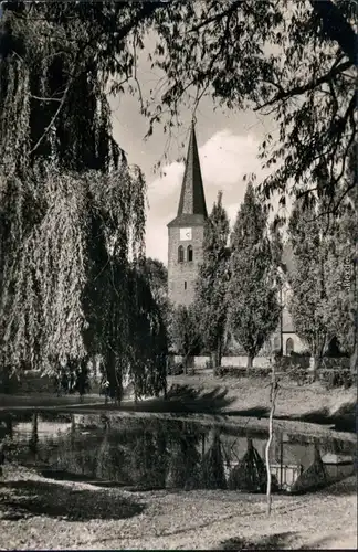 Ansichtskarte Beilrode Kirche am Dorfteich 1969