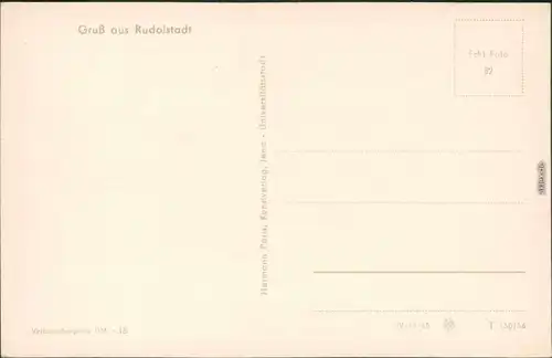 Ansichtskarte Rudolstadt Schloß, Total, Saale, Herz-Kranz 1956