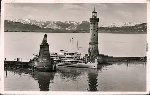 Ansichtskarte Lindau (Bodensee) Hafen 1971