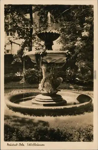 Ansichtskarte Neustadt (Orla) Partie am Schloßbrunnen 1959 