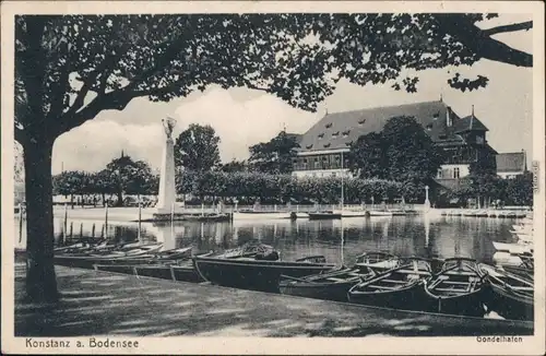 Ansichtskarte Konstanz Boots-Hafen 1930