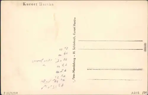 Ansichtskarte Hartha Panorama-Ansicht 1954