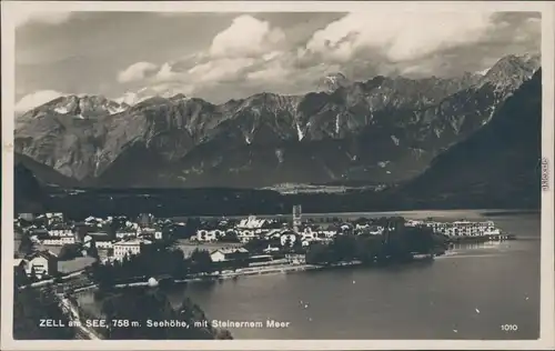 Ansichtskarte Zell am See Panorama-Ansicht, mit Steinernem Meer 1925