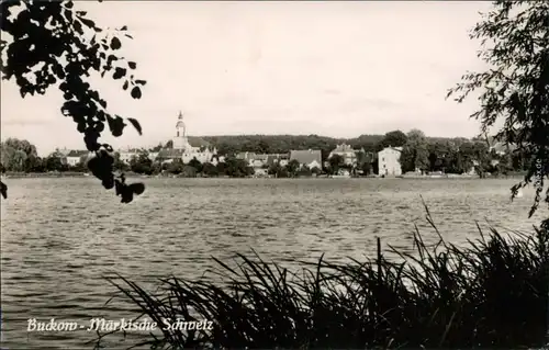 Buckow (Märkische Schweiz) Blick über den See auf die Stadt 1960 