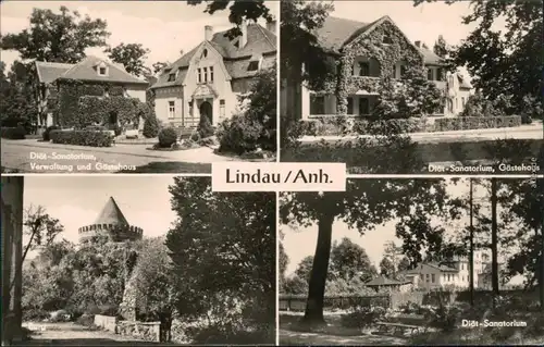 Lindau (Anhalt)-Zerbst DFGB Diät-Sanatorium: Gästehaus, Verwaltung, Burg 1966