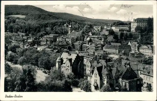 Ansichtskarte Baden-Baden Blick auf die Stadt 1956 