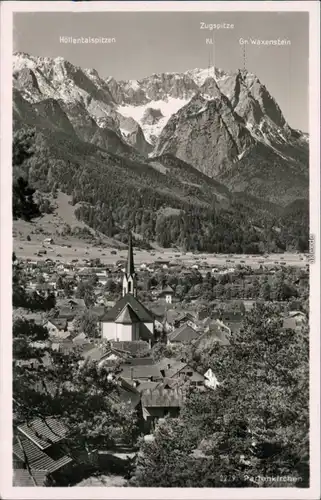 Ansichtskarte Garmisch-Partenkirchen Panorama-Ansicht 1965