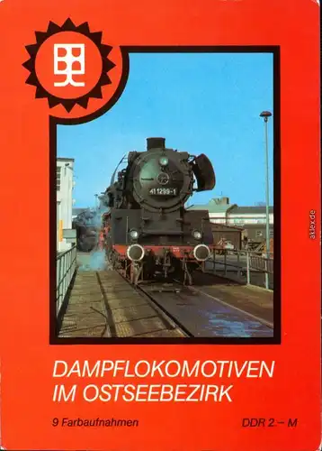 Ansichtskarte  Dampflokomotiven im Ostseebezirk 1982