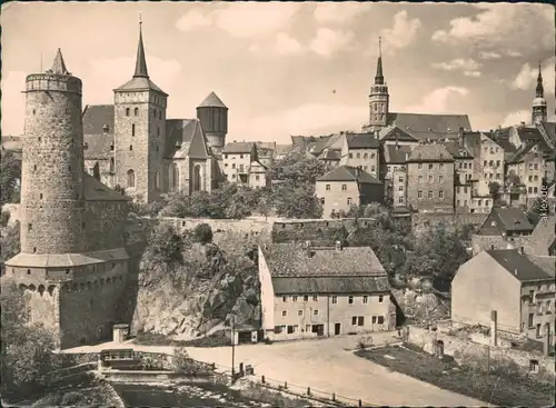 Ansichtskarte Bautzen Budyšin Alte Wasserkunst mit Altstadt 1963