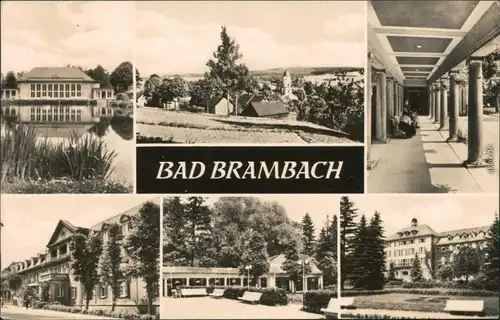 Ansichtskarte Bad Brambach Ortsmotiv, Überblick, Kuranlagen 1969