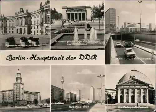 Berlin Kommode   Autotunnel - Alexanderplatz Karl-Marx-Allee  1973