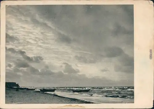 Ansichtskarte Bansin-Heringsdorf Usedom Strand mit Booten 1953