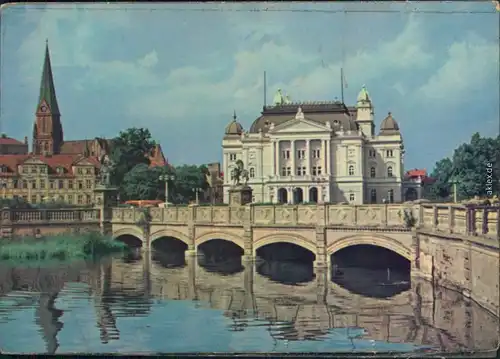 Ansichtskarte Schwerin Mecklenburgisches Staatstheater 1965