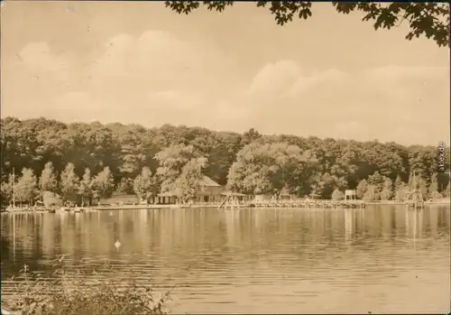 Ansichtskarte Wermsdorf Strandbad-Horstsee 1970