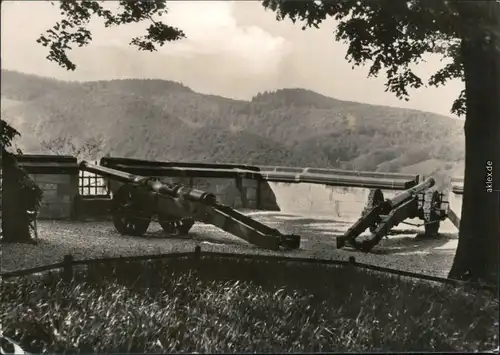 Ansichtskarte Wernigerode Schloss - Geschütze aus dem Bauernkriege 1973