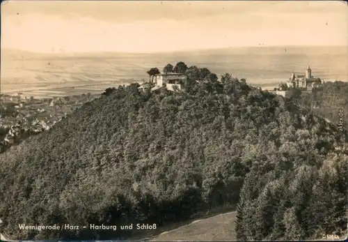 Ansichtskarte Wernigerode Harburg und Schloss 1960