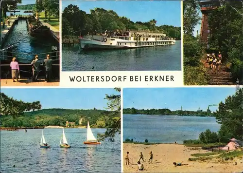 Woltersdorf Woltersdorfer Schleuse, Schiff Weisse Flotte, Flakensee 1977
