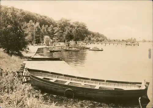 Ansichtskarte Wermsdorf Strandbad-Horstsee mit Booten 1970