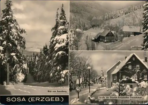 Sosa (Erzgebirge)-Eibenstock Umland-Ansicht, Lochhäuser, Straße der DSF 1967