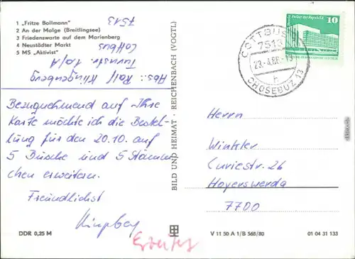 Brandenburg  Havel  Wirtschaft Friedenswarte  Fährschiff MS "Aktivist" 1980