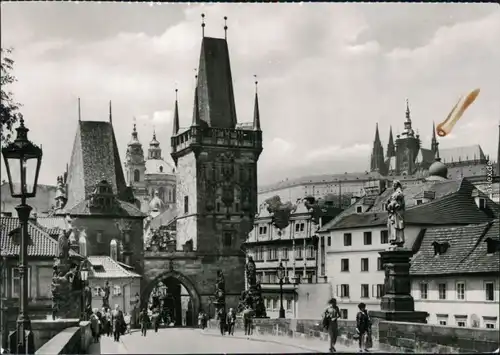 Ansichtskarte Prag Praha Karlsbrücke/Karlův most 1973