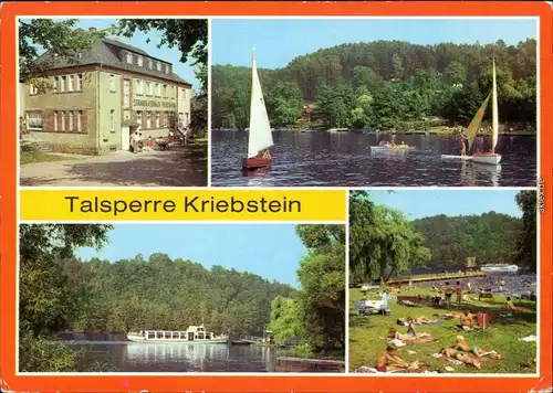 Falkenhain-Mittweida Strandgasthaus Wochenendsiedlung, Fahrgastschiff g1983
