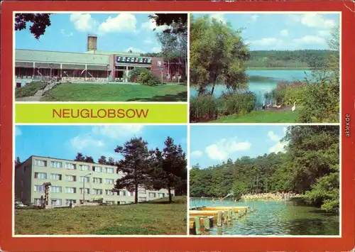Neuglobsow Stechlin FDGB-Erholungsheim   Dagow-See, Urlauberwohnheim g1983