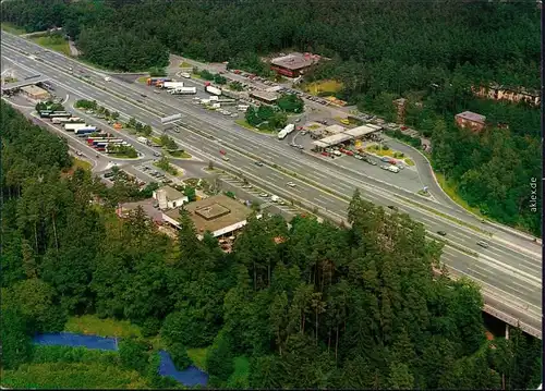 Ansichtskarte Feucht Luftbild und BAB-Raststätten 1985