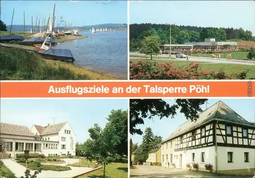 Pöhl 4 Bild: Talsperre, Bootsanlieger, Altensatz Ferienheim, Altensatz g1988