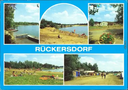 Ansichtskarte Rückersdorf Rückersdorfer Teich 1982