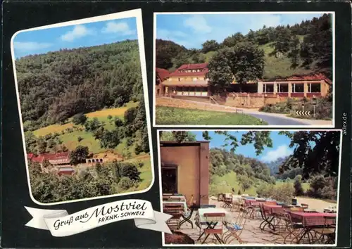 Egloffstein Gasthof Schlossblick mit Panorama und Gästebereich 1966