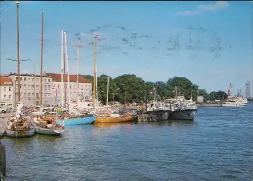 Swinemünde Świnoujście Świnoujście/Hafen mit vielen Segelbooten 1978