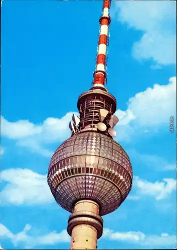Ansichtskarte Mitte-Berlin Fernsehturm: Kugel 1985