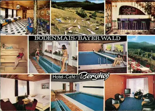 Bodenmais Hotel-Café-Pension Berghof - Außen- und Innenansicht 1980
