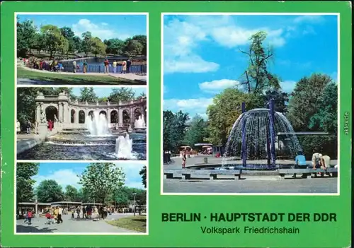 Ansichtskarte Friedrichshain Berlin Volkspark g1983