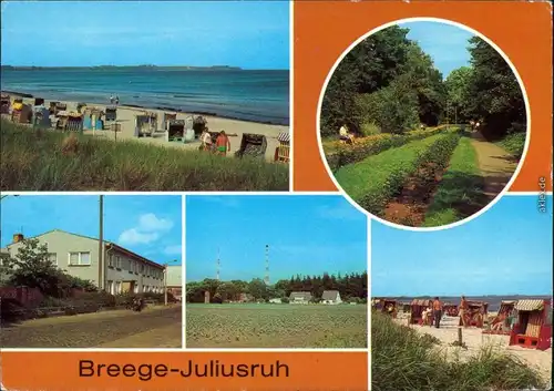 Breege Strand, Park, Ferienheim  Sendemasten   Akademie der Wissenschaften 1986
