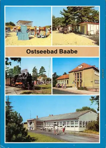 Baabe Strand, Campingplatz, Schmalspurbahn,  FDGB-Vertragsgaststätte   1988