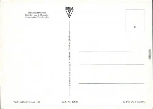 Ansichtskarte Schellerhau-Altenberg (Erzgebirge) Kirche 1969