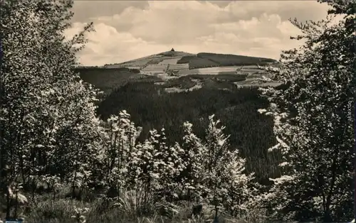 Ansichtskarte Neuhausen (Erzgebirge) Blick zum Schwartenberg 1961