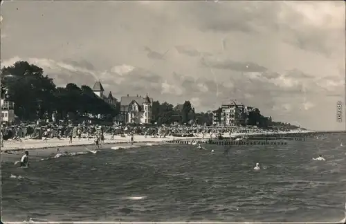 Ansichtskarte Kühlungsborn Strand mit Badegästen 1958