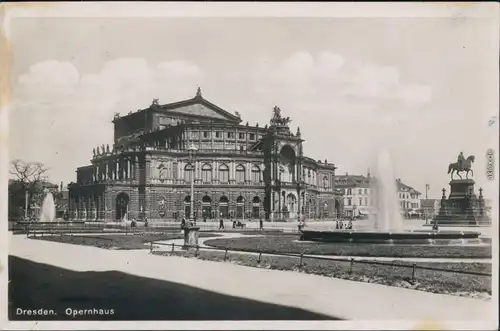 Ansichtskarte Innere Altstadt-Dresden Semperoper 1939