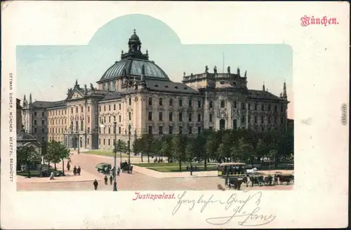 Ansichtskarte München Justizpalast 1900