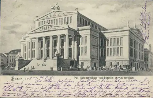 Ansichtskarte Mitte-Berlin Konzerthaus (Altes Schauspielhaus) 1905