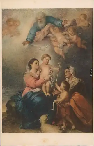 Paris Sacra Famiglia/Der Louvre Palais du Louvre: Gemälde Heilige Familie 1955