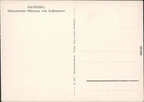 Ansichtskarte Uhlenhorst-Hamburg Uhlenhorster Fährhaus 1933