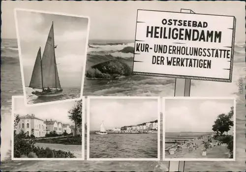 Heiligendamm-Bad Doberan Segelboot, Meer, Kuranlagen, Strand 1960