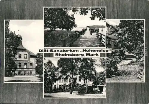 Rheinsberg (Mark) Diät-Sanatorium "Hohenelse" mit Bootsanlegestelle 1969