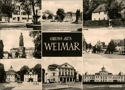 Weimar Schillerhaus und   Wittumspalais, Kulissenhaus  Schloß, Herderplatz 1961